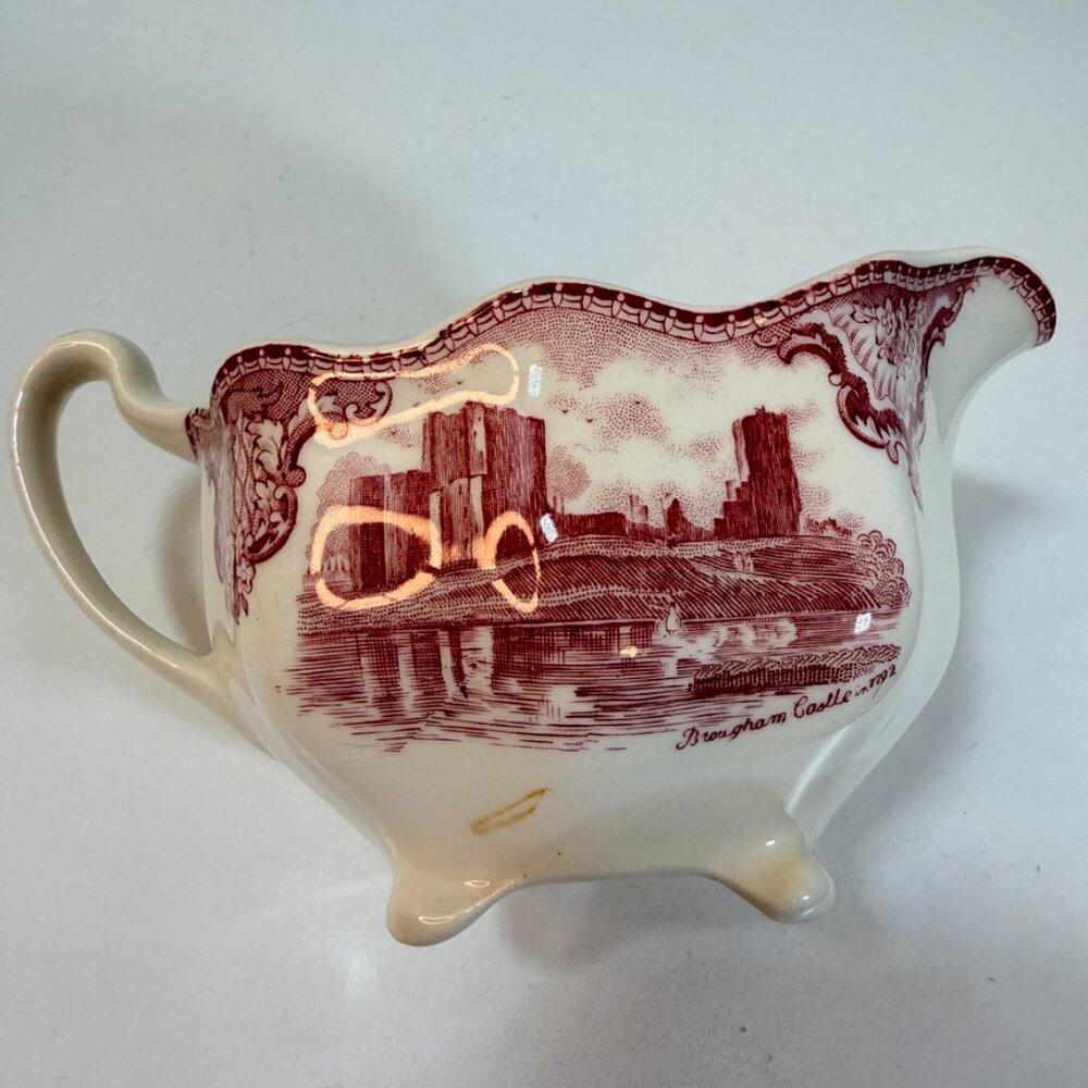 Vintage Johnson Brothers Old Britain Castles Pink Creamer Transferware Goodrich - Picture 12 of 16